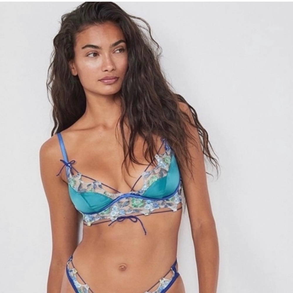For Love and Lemons wrap ikat bra